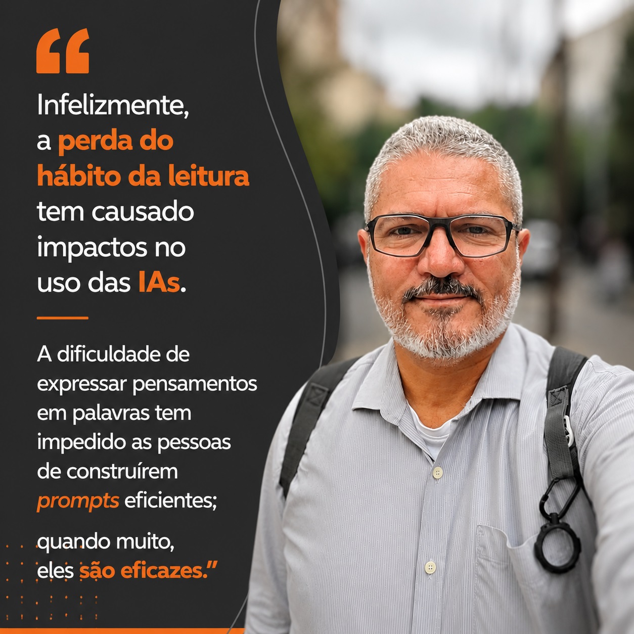 Post da LM estratégias: infelizmente, a perda do hábito da leitura tem causado impactos no uso das IAs. A dificuldade de expressar pensamentos em palavras tem impedido as pessoas de construírem prompts eficientes; quando muito, eles são eficazes.